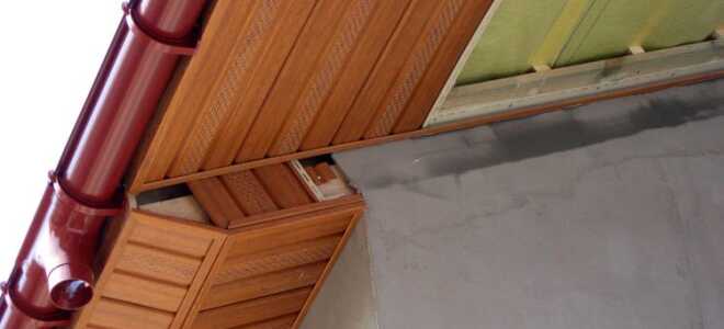 Свес кровли: подшивка кровельных свесов, узел