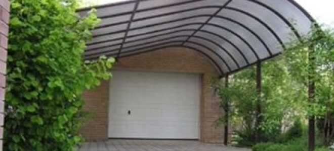 Изготовление навесов из поликарбоната: установка своими руками