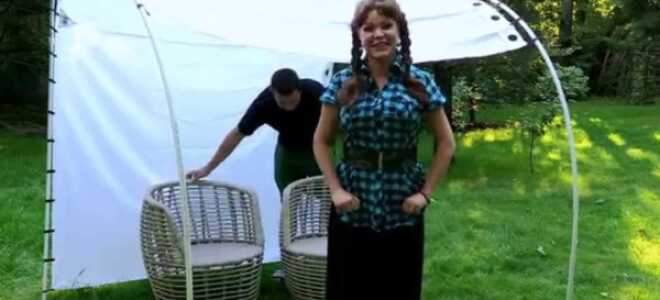 Навес из из труб: видео-инструкция по монтажу своими руками, особенности пластиковых изделий из ПВХ, цена, фото