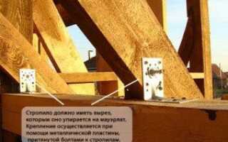 Крепление стропил, стропильной ноги, системы к стене: скользящий узел, уголки, пластины, болт, варианты, как крепить