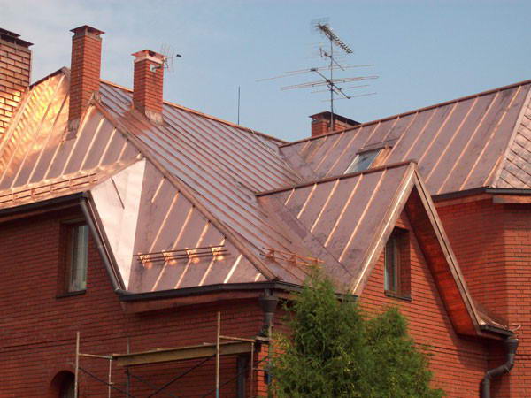 Фальцевая кровли из рулонной меди